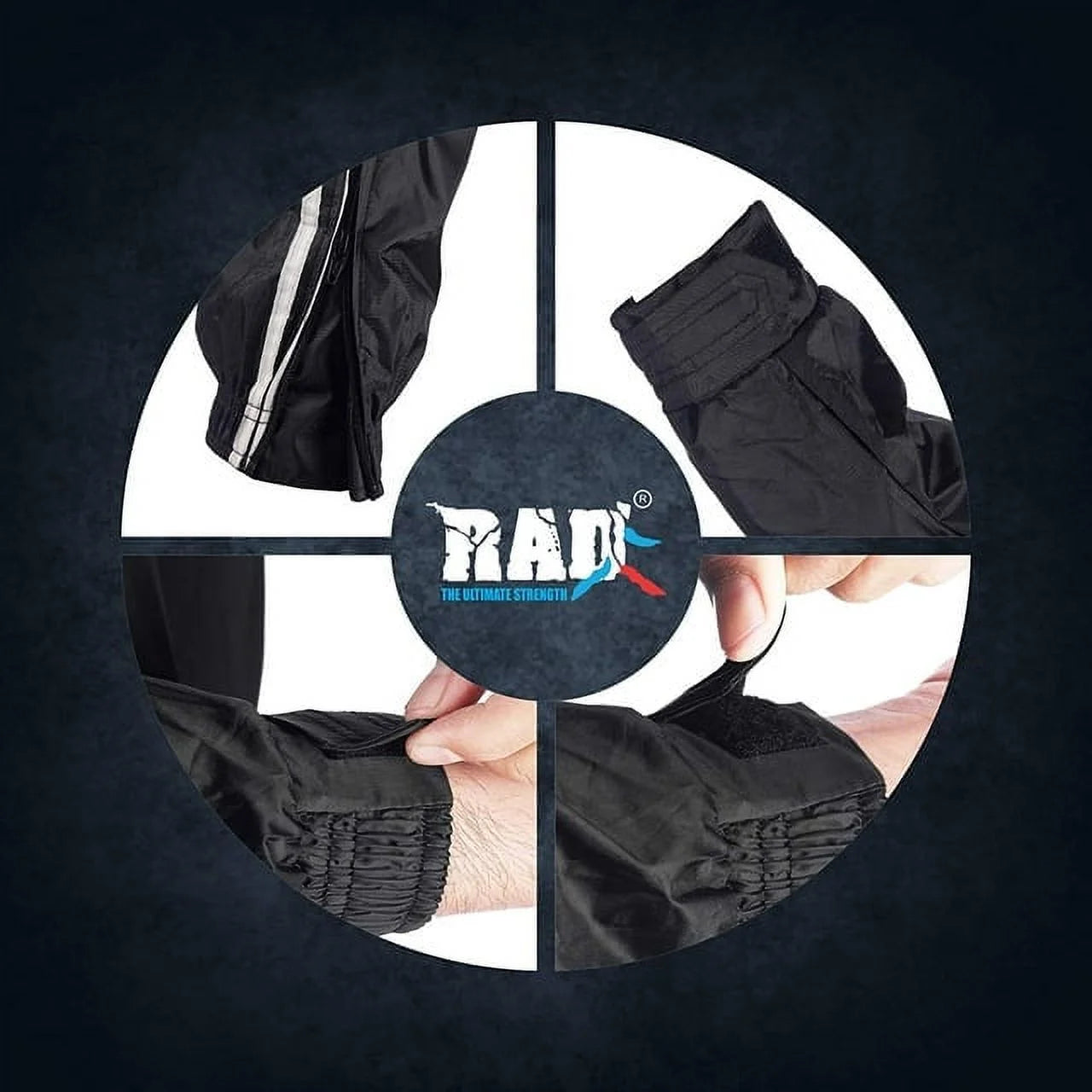RAD Sauna Sweat Suit for Weight Loss - Increase Sweat and Burn Calories - with Hood (Red, 6XL)