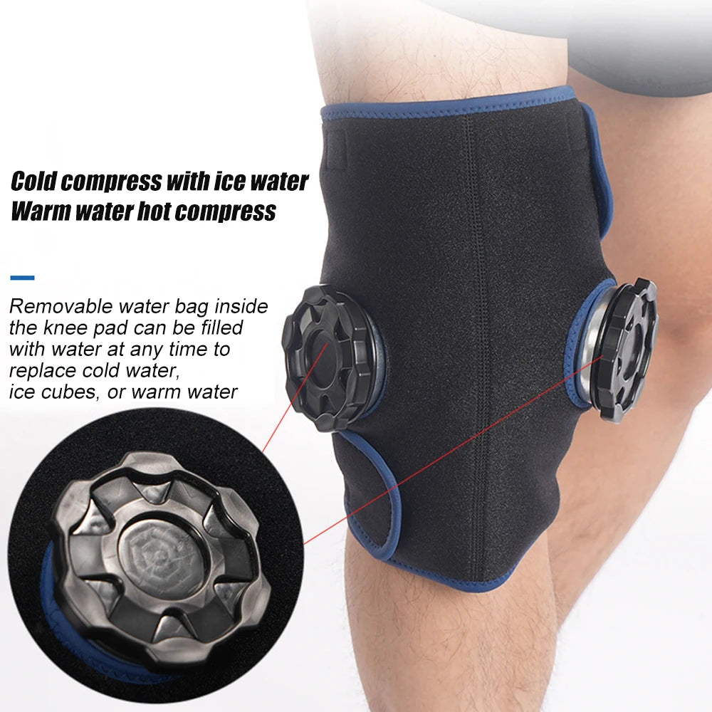 Knee Ice Pack Wrap, Hot and Cold Therapy - Reusable Compression Best for Meniscus Tear, Injury Recovery, Bursitis Pain Recovery