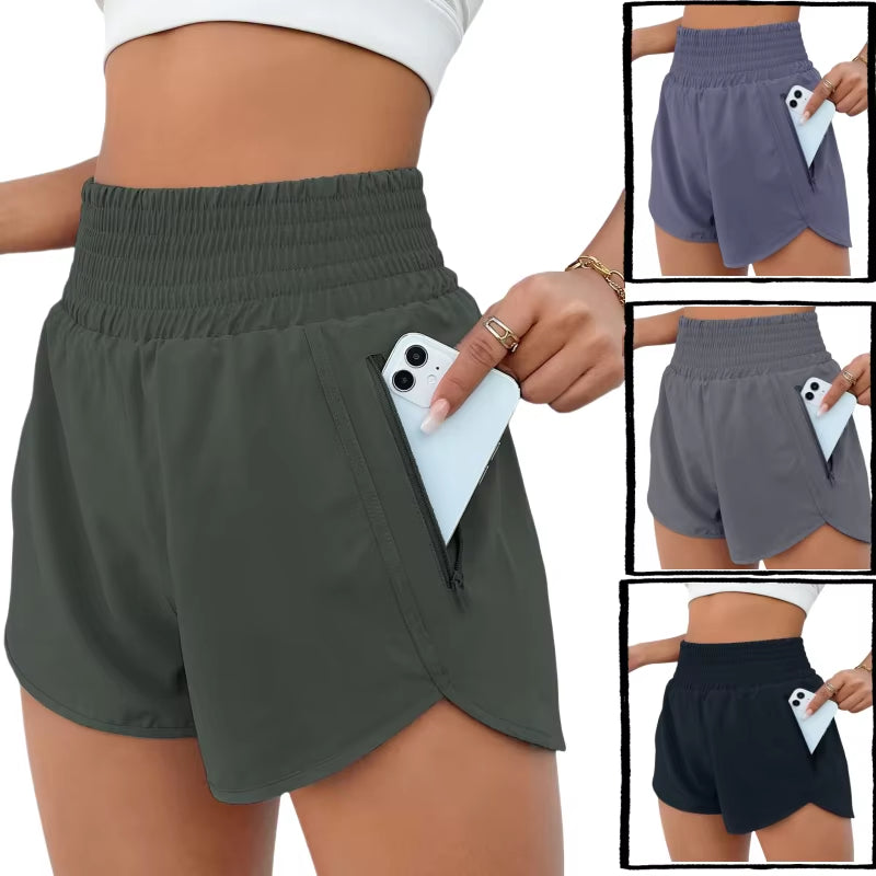 Woman Gym Pant with Pocket Yoga Wear Short High Waist Push up Fitness Running Sport Outfit Shorts Sportswear Workout Clothing
