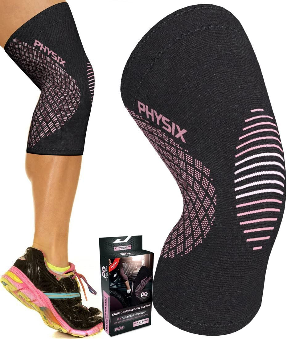 Physix Gear Compression Knee Sleeve for Men and Women - Optimal Support and Stability for Sports, Exercise, and Daily Activities