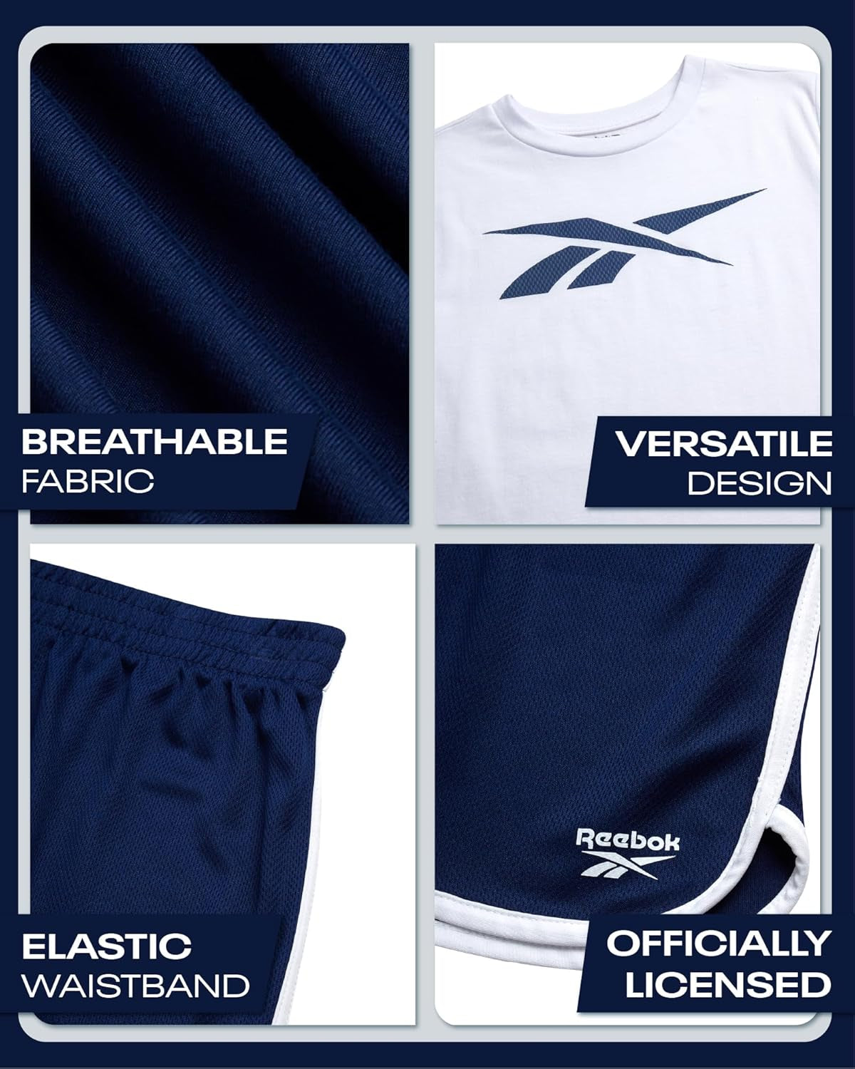 Boys Athletic Shorts Set - 3 Piece Summer Clothes Outfit with Graphic Tees and Boys Basketball Shorts for Active Kids