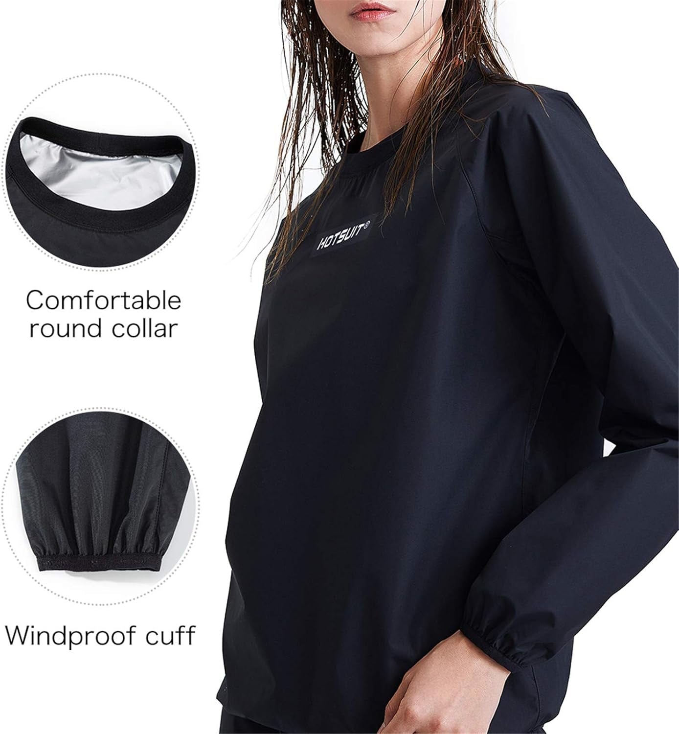 HOTSUIT Sauna Suit Women Durable Gym Workout Sauna Jacket Pants Sweat Suits