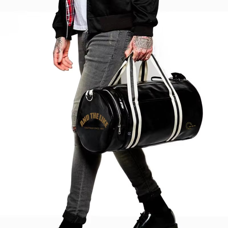 Sport Gym Bag for Women Men Shoulder Bags with Shoes Storage Pocket Fitness Training Waterproof Leather Travel Bag Handbag Daily