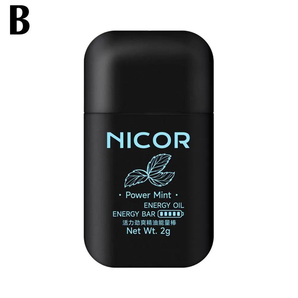 Portable Nasal Inhaler Mint Energy Oil Bar Double Hole Aromatherapy Nasal Stick Boost Energy for Headaches Stuffy Nose