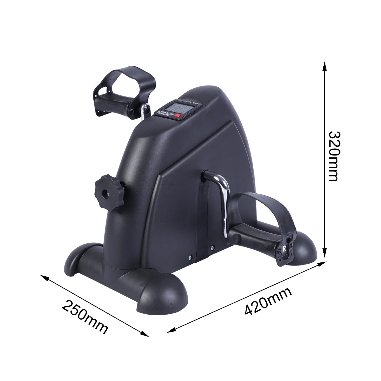 Desk Bike Pedal Exerciser, Mini Exercise Bike Stepper Indoor Exercise, Elder Bike Pedal Exerciser under Desk Fitness Equipment with LCD Screen Display