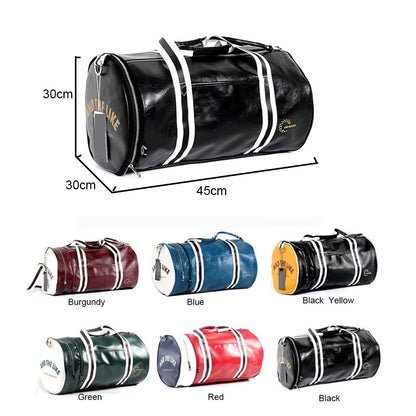 Sport Gym Bag for Women Men Shoulder Bags with Shoes Storage Pocket Fitness Training Waterproof Leather Travel Bag Handbag Daily