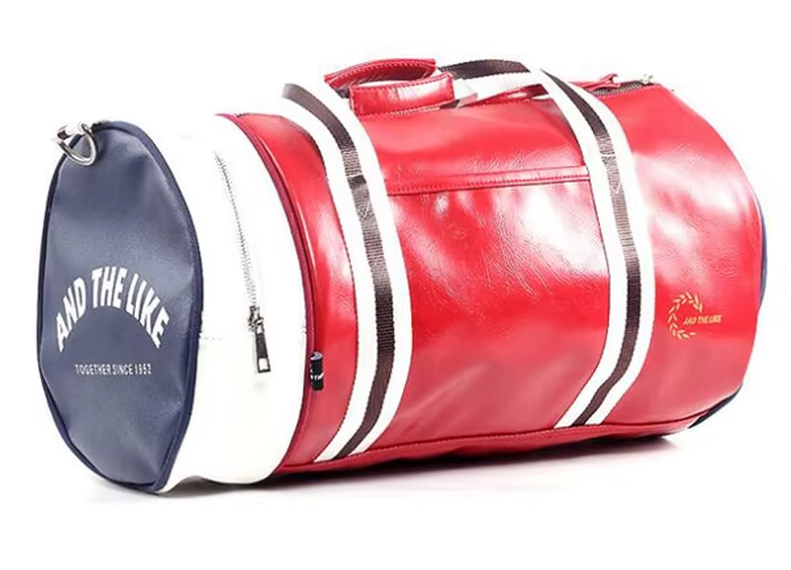 Sport Gym Bag for Women Men Shoulder Bags with Shoes Storage Pocket Fitness Training Waterproof Leather Travel Bag Handbag Daily