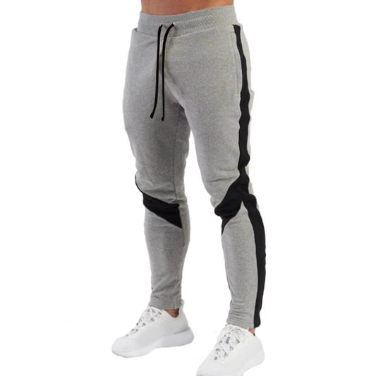 New Men'S Autumn and Winter Casual Color Matching Trousers Korean Style Clothes Fashionable Sports and Fitness Pants Hiking Gym