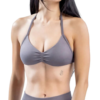 Womens Sports Bra Strappy Bra Open Back Workout Yoga Top Gym Backless Workout Bras Halter Top for Yoga Gym Workout Fitness