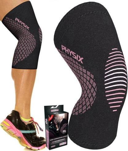 Physix Gear Compression Knee Sleeve for Men and Women - Optimal Support and Stability for Sports, Exercise, and Daily Activities