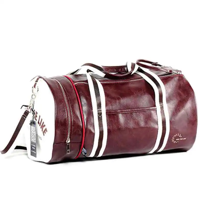 Sport Gym Bag for Women Men Shoulder Bags with Shoes Storage Pocket Fitness Training Waterproof Leather Travel Bag Handbag Daily