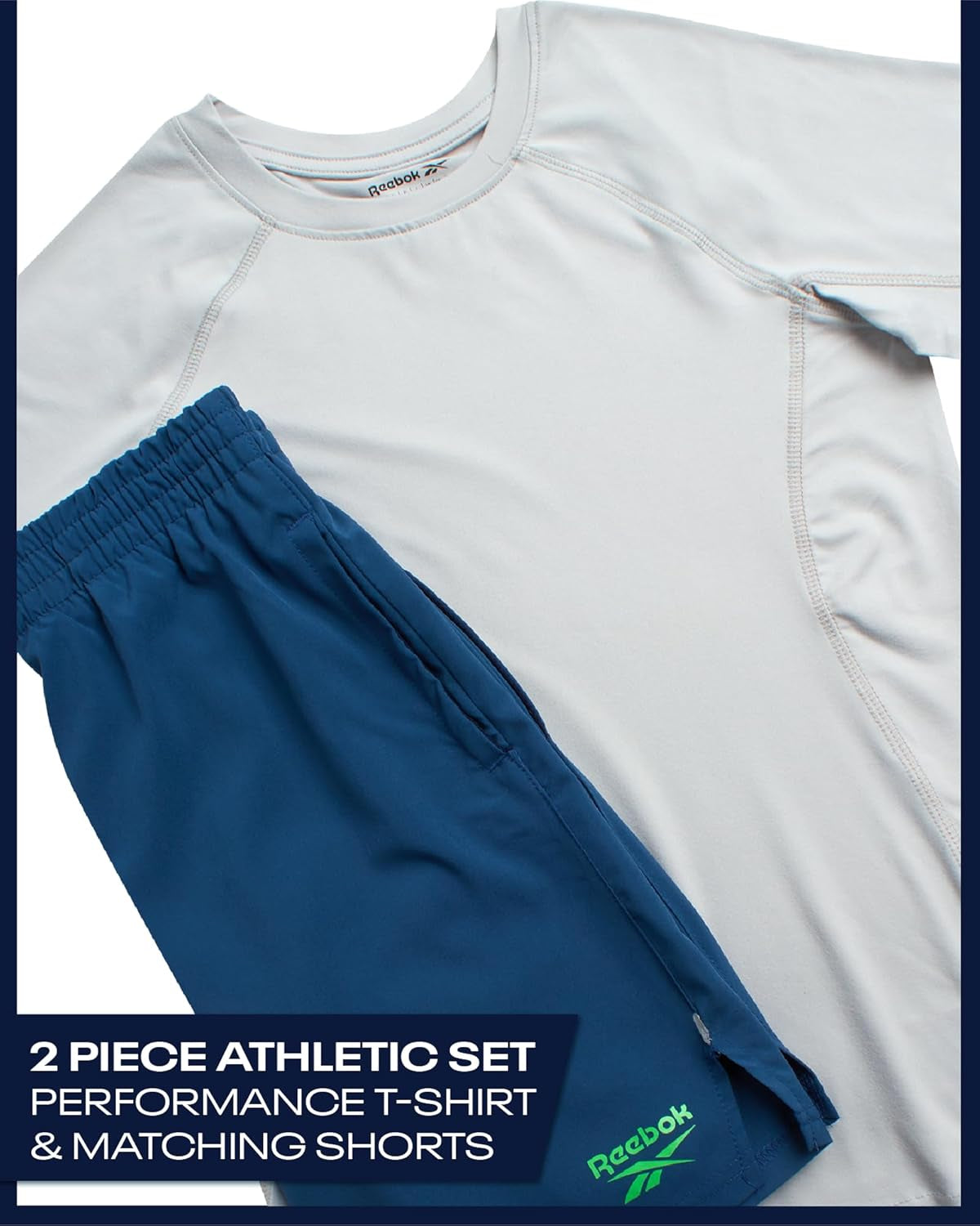 Boys Athletic Shorts Set - 2 Piece Summer Clothes Outfit with Graphic Tee and Gym Shorts with Inner Compression Lining