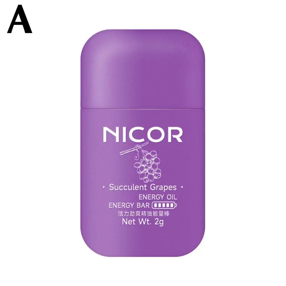 Portable Nasal Inhaler Mint Energy Oil Bar Double Hole Aromatherapy Nasal Stick Boost Energy for Headaches Stuffy Nose