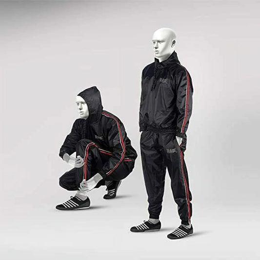 RAD Sauna Sweat Suit for Weight Loss - Increase Sweat and Burn Calories - with Hood (Red, 6XL)