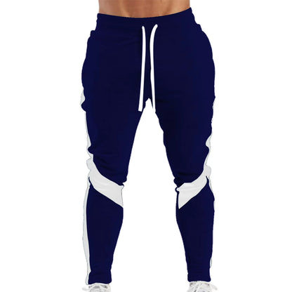 New Men'S Autumn and Winter Casual Color Matching Trousers Korean Style Clothes Fashionable Sports and Fitness Pants Hiking Gym