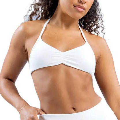 Womens Sports Bra Strappy Bra Open Back Workout Yoga Top Gym Backless Workout Bras Halter Top for Yoga Gym Workout Fitness